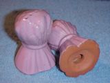 Frankoma wheat shock shakers glazed terra cotta rose